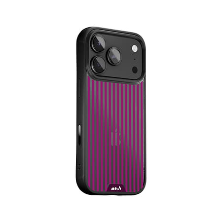 Mulberry Protective Phone Case - Clarity x Pinstripe
