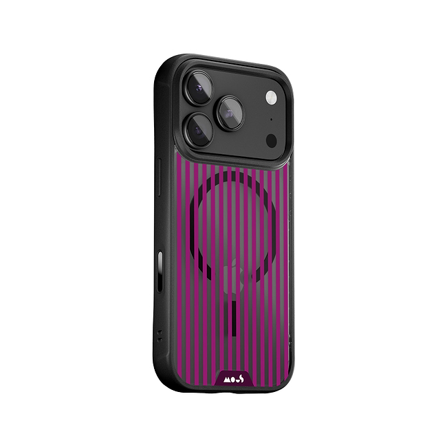 Mulberry Protective Phone Case - Clarity MagSafe x Pinstripe