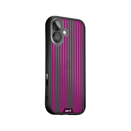 Mulberry Protective Phone Case - Clarity x Pinstripe
