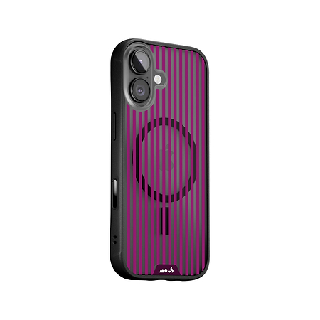 Mulberry Protective Phone Case - Clarity MagSafe x Pinstripe