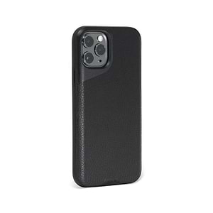 Schwarzes Leder-Telefonetui - Contour