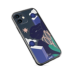 Clear Protective Phone Case Transparent Qi Wireless Charging Kelly Anna Blue Lady Face Sky High Art Design | iPhone 12 mini,iPhone 12