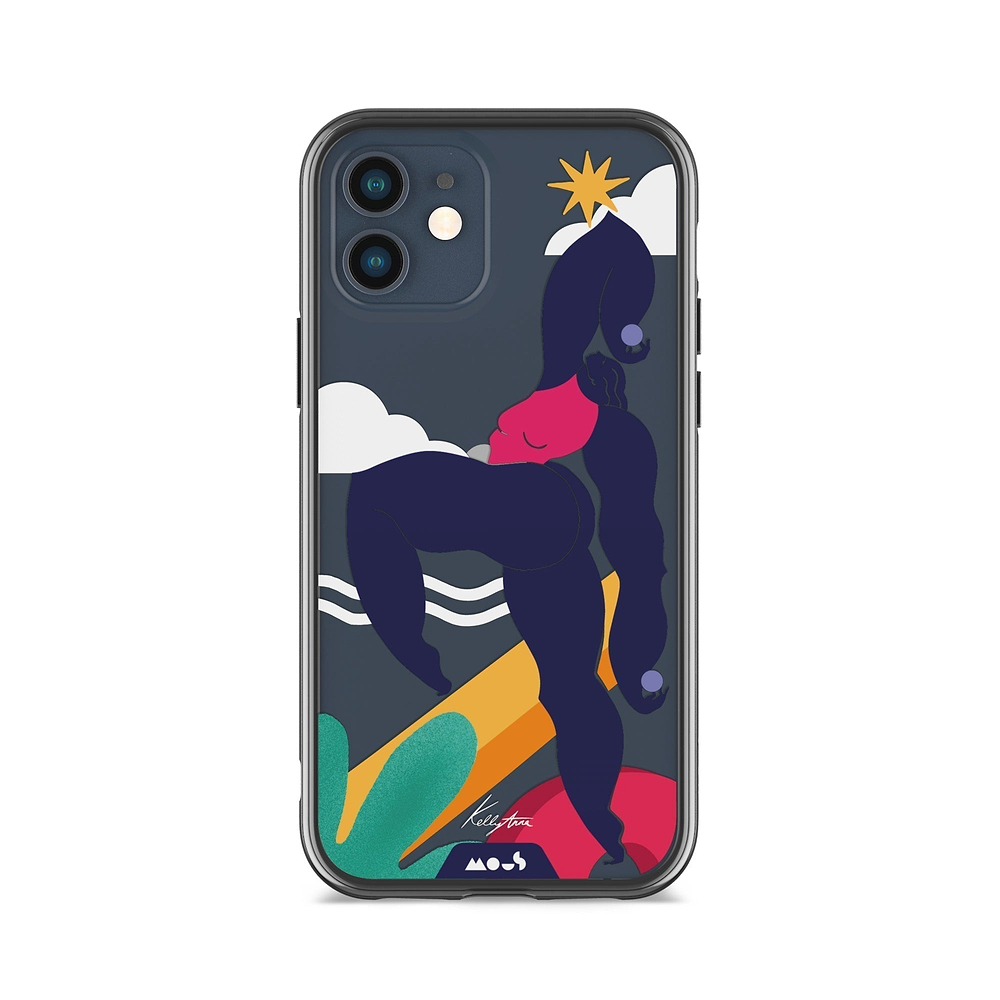 Coque protectrice transparente Qi Wireless Charging Kelly Anna Up Lift Art Design | iPhone 12iPhone 12 mini