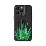 Clear Protective Phone Case Transparent Qi Wireless Charging Spiky Plant Aloe Vera Henry Fraser Design | iPhone 13 Pro Max,iPhone 13 Pro,iPhone 14 Pro Max,iPhone 14 Pro,iPhone 12 Pro Max,iPhone 12 Pro