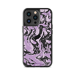 Clear Protective Phone Case Transparent Qi Wireless Charging Marbled Lilac Purple Design | iPhone 13 Pro Max,iPhone 13 Pro,iPhone 14 Pro Max,iPhone 14 Pro,iPhone 12 Pro Max,iPhone 12 Pro