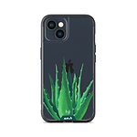Clear Protective Phone Case Transparent Qi Wireless Charging Spiky Plant Aloe Vera Henry Fraser Design | iPhone 13,iPhone 13 mini