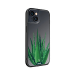 Clear Protective Phone Case Transparent Qi Wireless Charging Spiky Plant Aloe Vera Henry Fraser Design | iPhone 13,iPhone 13 mini