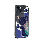 Clear Protective Phone Case Transparent Qi Wireless Charging Kelly Anna Blue Lady Face Sky High Art Design | iPhone 13 mini,iPhone 13