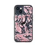 Clear Protective Phone Case Transparent Qi Wireless Charging Marbled Dusky Pink Design | iPhone 13,iPhone 13 mini