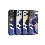 Clear Protective Phone Case Transparent Qi Wireless Charging Kelly Anna Blue Lady Face Sky High Art Design | iPhone 14 Pro Max,iPhone 14 Pro