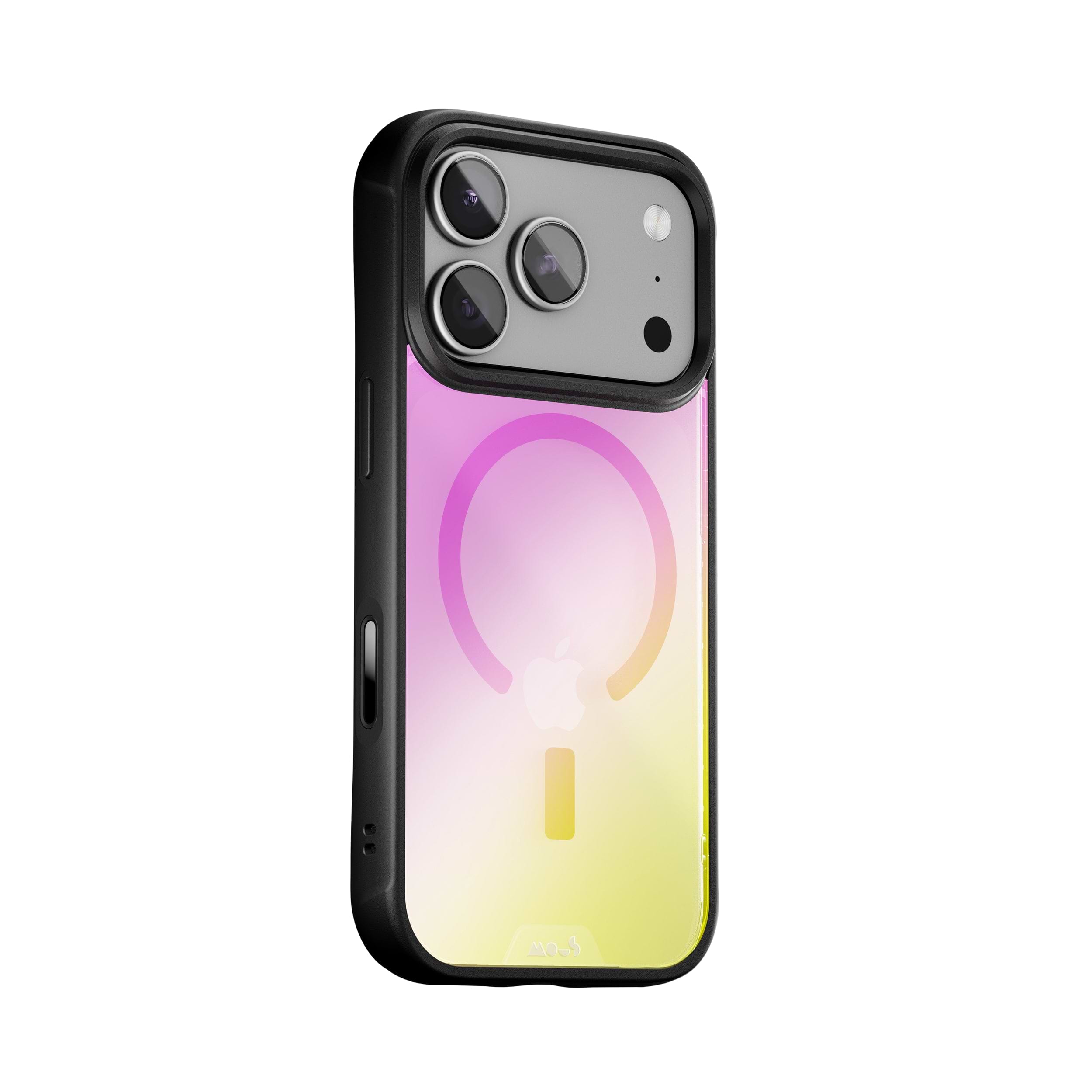Mous - Cover Trasparente per iPhone 12/12 Pro - Motivo nero Mous - Cover Trasparente per iPhone 12/12 Pro - Motivo nero