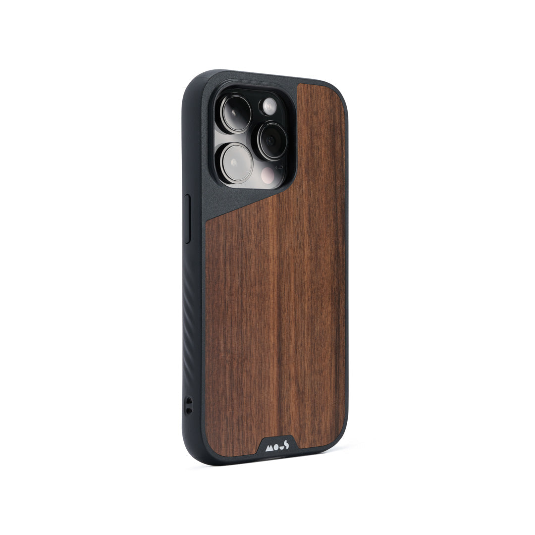 Mous - Case voor iPhone 14 Pro - Walnoot - Limitless 5.0 - iPhone 14