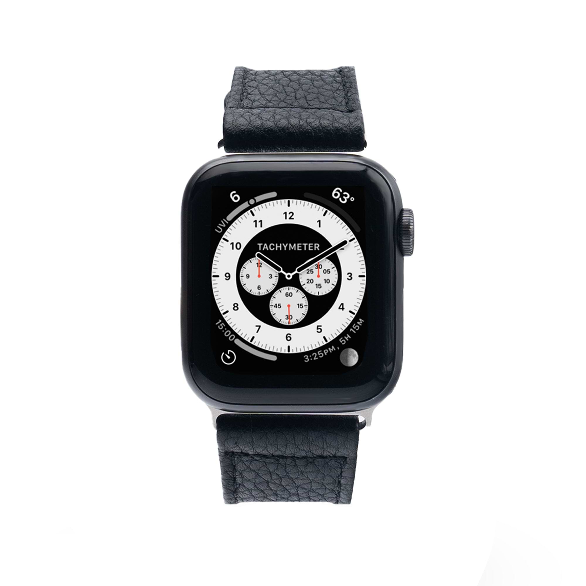 AppleWatchStrapBlackLeatherGal