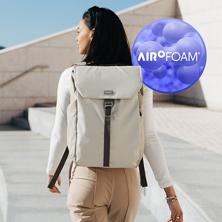 Flap Backpack with AiroFoam® - Stone