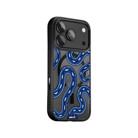 Blue Viper Protective Phone Case - Clarity MagSafe x Serpent