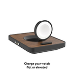 3 in 1 Charging Stand with Qi2 and Apple Technology —  Walnut