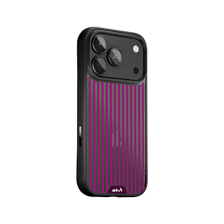 Mulberry Protective Phone Case - Clarity x Pinstripe