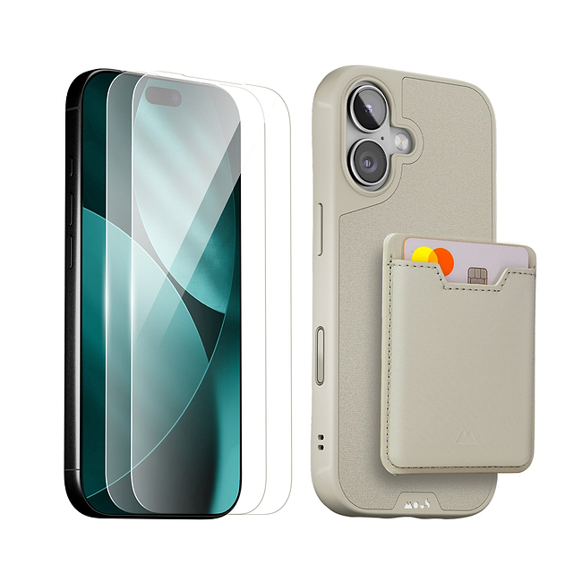 Stone Protective Case, Screen Protector and Card Wallet - Apple Starter Kit