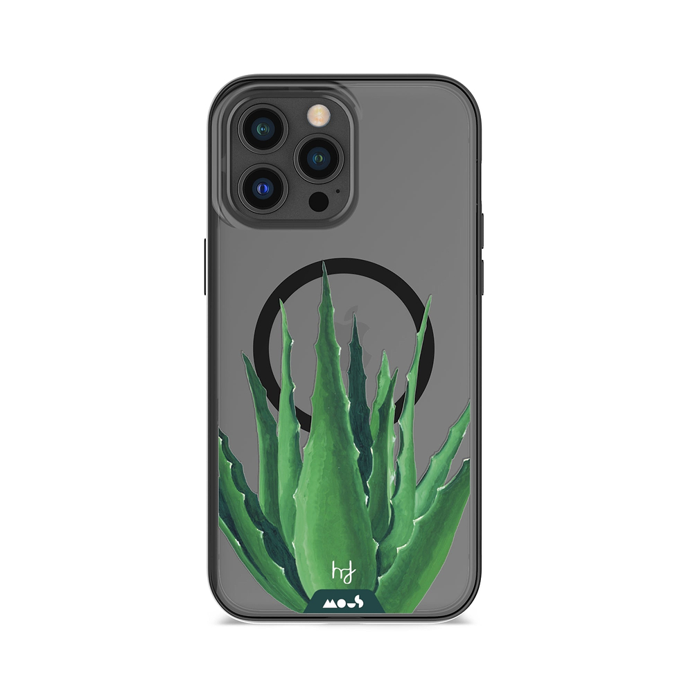 hover-image, iPhone Magsafe Compatible Henry Fraser Spiky Plant Aloe Vera Clear Case Protective | iPhone 14 Pro,iPhone 14 Pro Max
