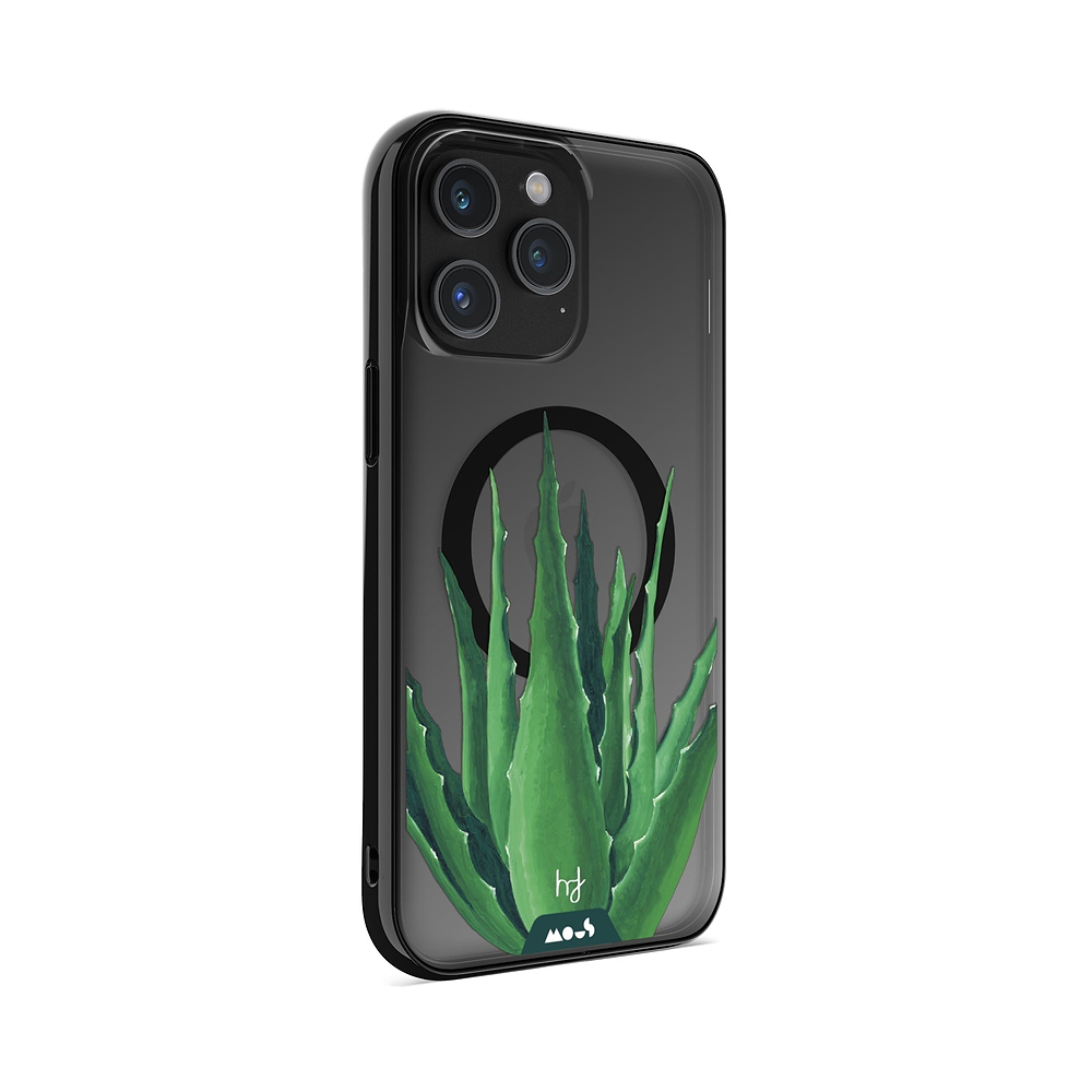 iPhone Magsafe Compatible Henry Fraser Spiky Plant Aloe Vera Clear Case Protective | iPhone 14 Pro,iPhone 14 Pro Max,iPhone 15 Pro,iPhone 15 Pro Max