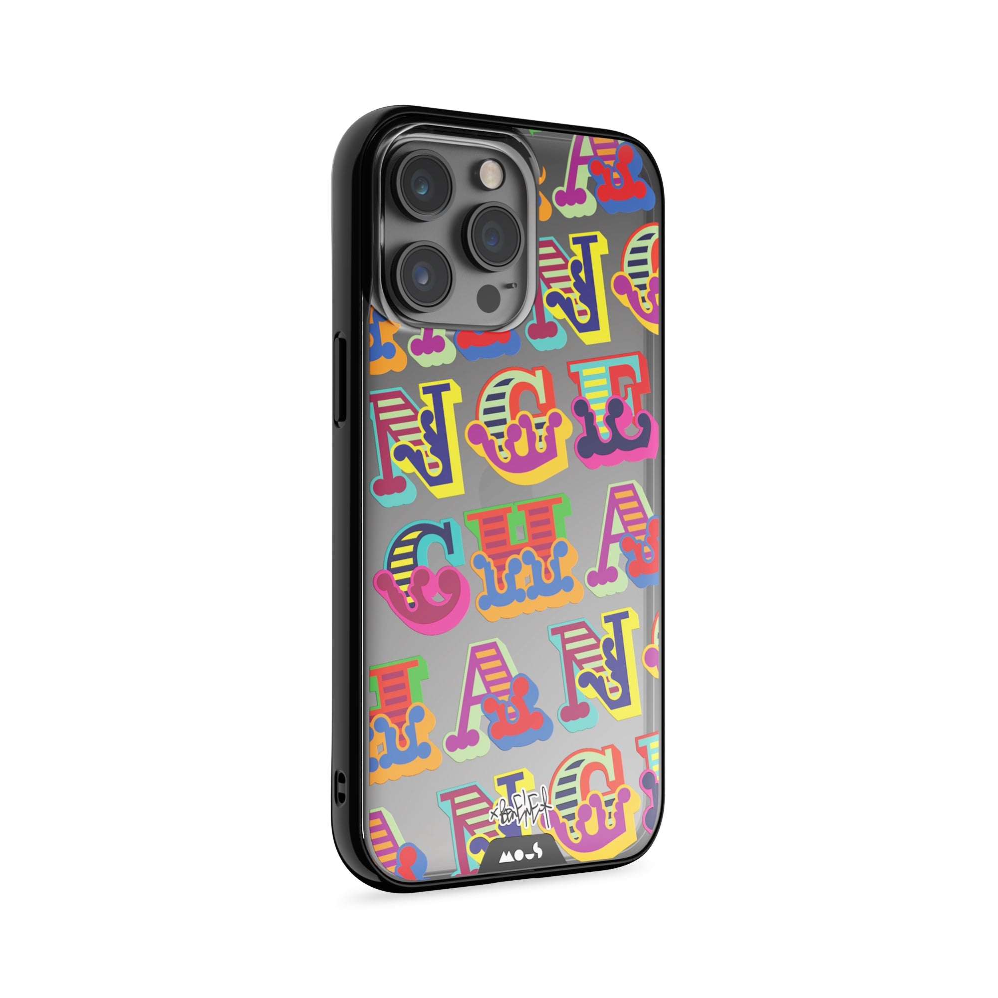 Clear Protective Phone Case Transparent Qi Wireless Charging Ben Eine Change Design Collabs | iPhone 15 Pro Max,iPhone 15 Pro