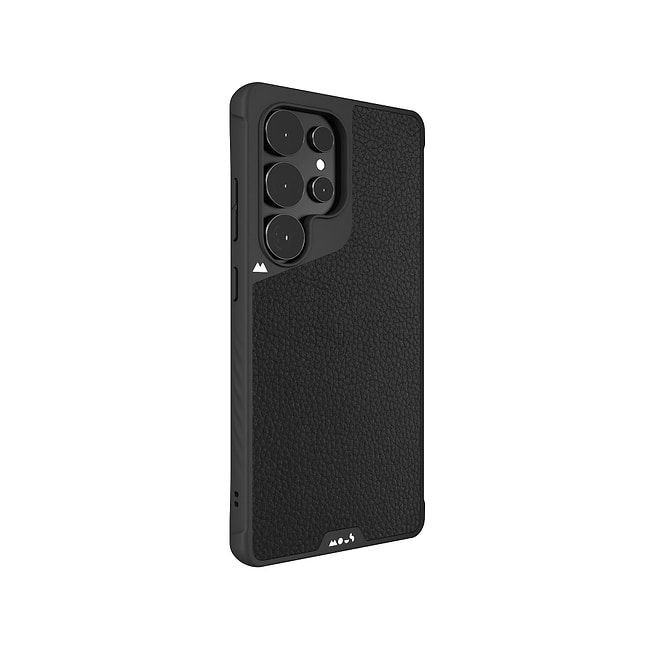 Black Leather Protective Phone Case - Limitless