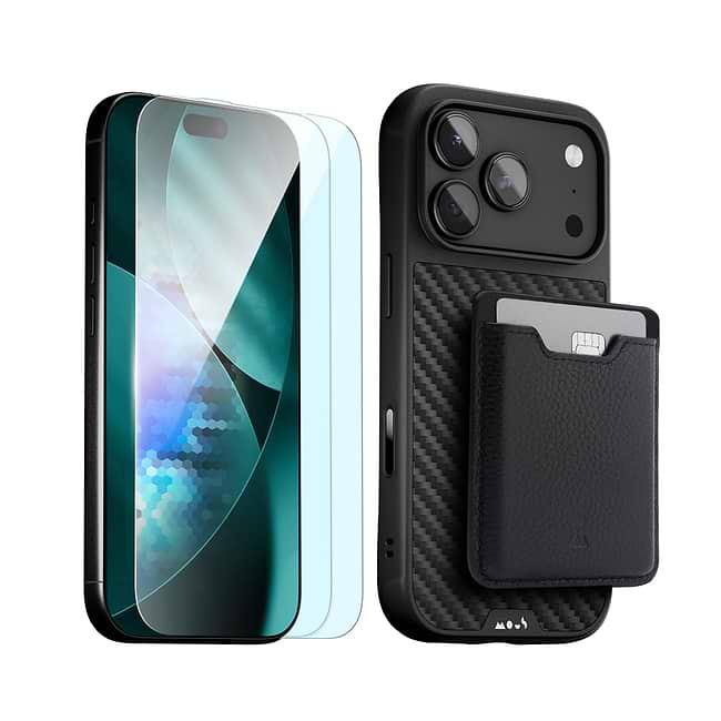 Aramid Fibre Protective Case, Screen Protector and Card Wallet - iPhone Protection Kit