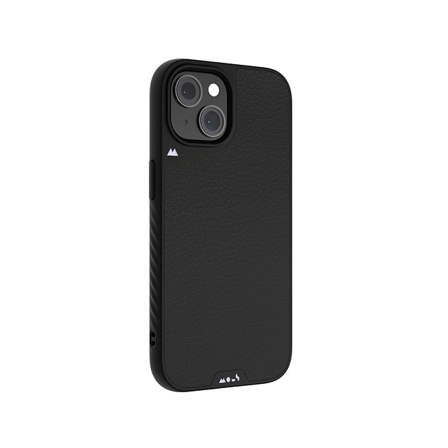 Black Leather Protective Phone Case - Limitless