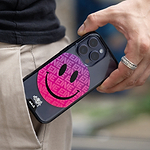 Clear Transparent iPhone Case Ben Eine Pink Smiley MagSafe Wireless Charging | iPhone 14 Pro Max,iPhone 14 Pro,iPhone 14,iPhone 14 Plus,iPhone 15 Plus,iPhone 15,iPhone 15 Pro,iPhone 15 Pro Max