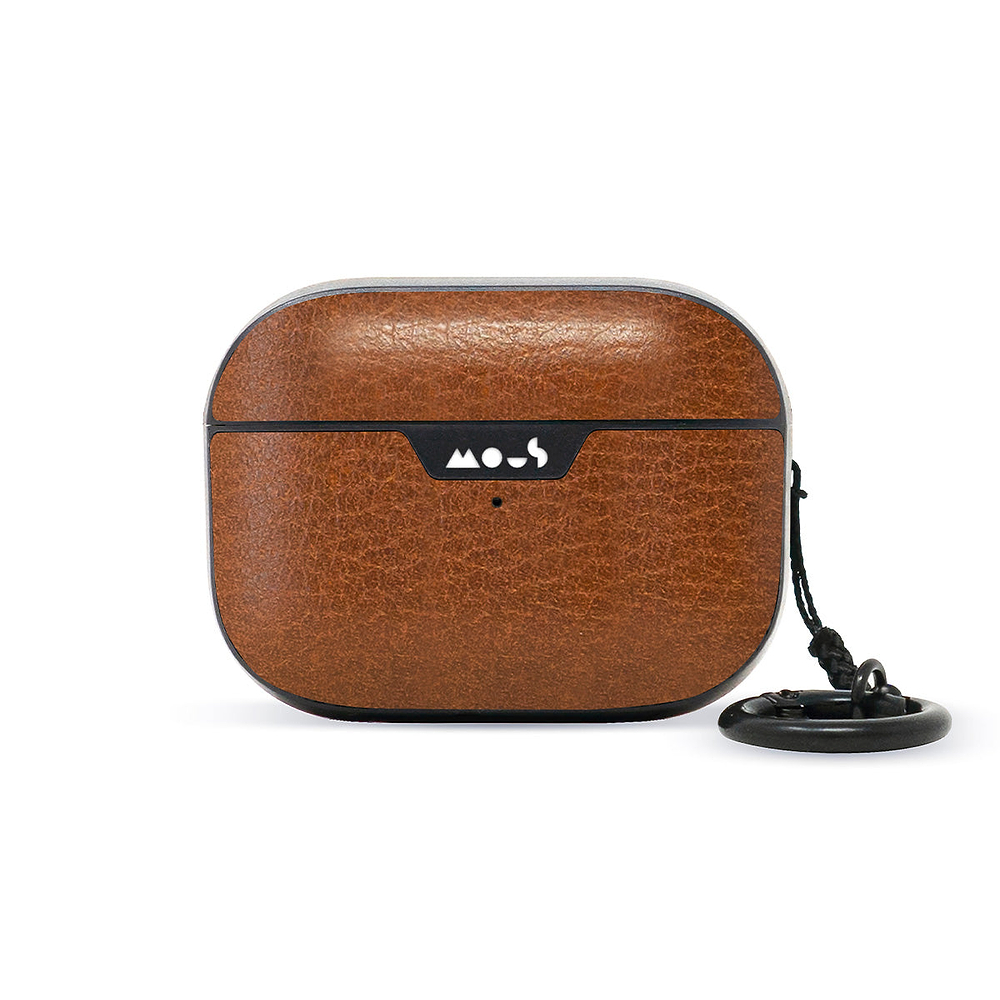 Protective AirPods Pro Case Wireless Charging High-Quality Keychain Brown Leather | Gen 1 & 2 (2019-2022)