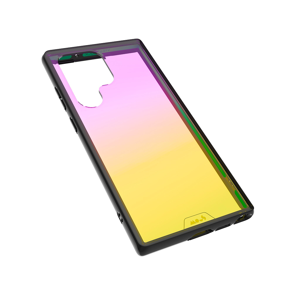 Samsung Galaxy S23 Colourful rainbow pink yellow womens girl case clear transparent iridescent | Galaxy S23 Ultra