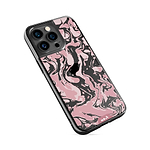 Clear Protective Phone Case Transparent Qi Wireless Charging Marbled Dusky Pink Design | iPhone 13 Pro Max,iPhone 13 Pro,iPhone 14 Pro Max,iPhone 14 Pro,iPhone 12 Pro Max,iPhone 12 Pro
