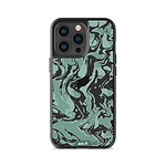 Clear Protective Phone Case Transparent Qi Wireless Charging Marbled Sage Green Design | iPhone 13 Pro Max,iPhone 13 Pro,iPhone 14 Pro Max,iPhone 14 Pro,iPhone 12 Pro Max,iPhone 12 Pro
