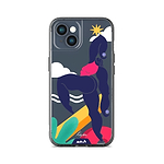 Clear Protective Phone Case Transparent Qi Wireless Charging Kelly Anna Up Lift Art Design | iPhone 13 mini,iPhone 13