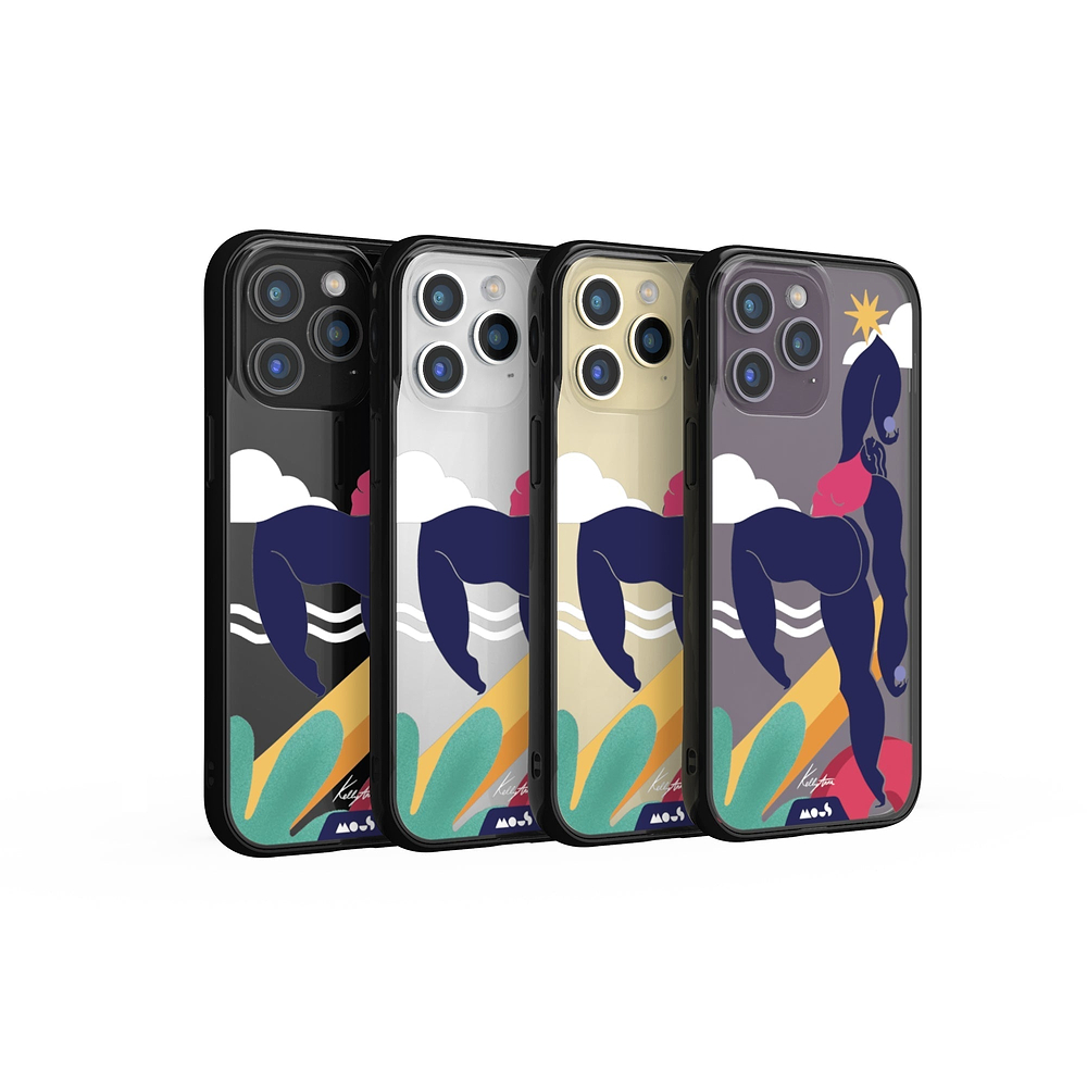 Clear Protective Phone Case Transparent Qi Wireless Charging Kelly Anna Up Lift Art Design | iPhone 14 Pro Max,iPhone 14 Pro