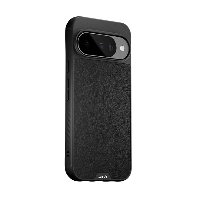 Black Leather Protective Phone Case - Limitless