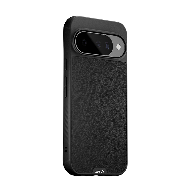 Black Leather Protective Phone Case - Limitless
