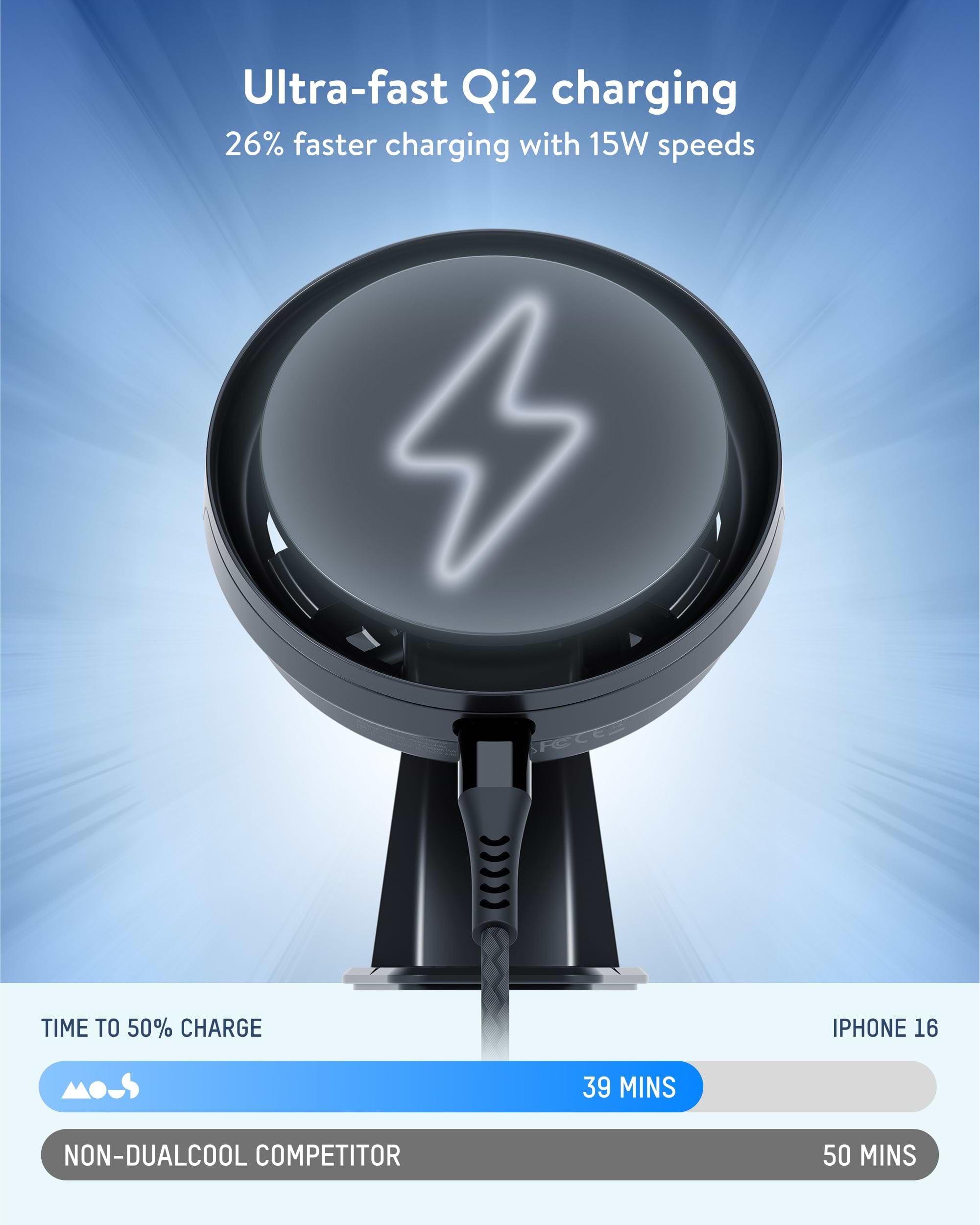 Adhesive Wireless Charging Car Mount - Thumbnail 3