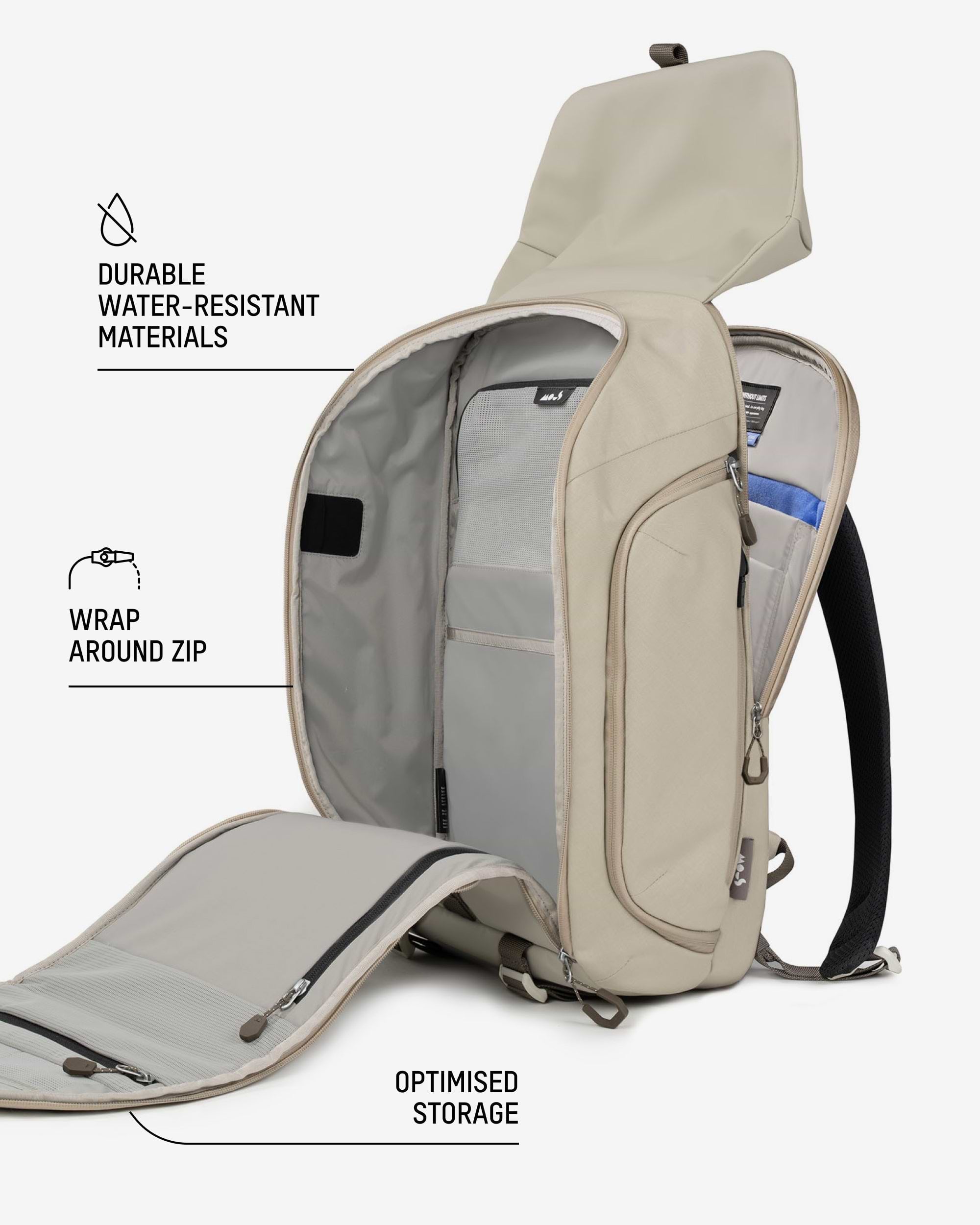 Stone Protective Lid Backpack
