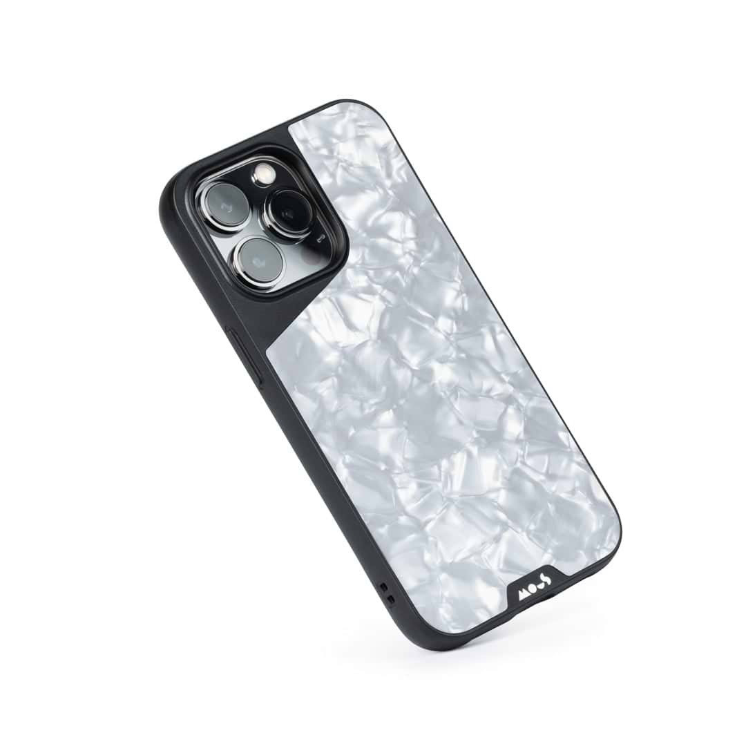 Mous | MagSafe® Compatible Silver Pearl Phone Case