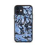 Clear Protective Phone Case Transparent Qi Wireless Charging Marbled Sky Blue Design | iPhone 12,iPhone 12 mini