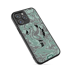 iPhone Magsafe Compatible Marbled Sage Green Clear Case Protective | iPhone 14 Pro,iPhone 14 Pro Max,iPhone 15 Pro,iPhone 15 Pro Max