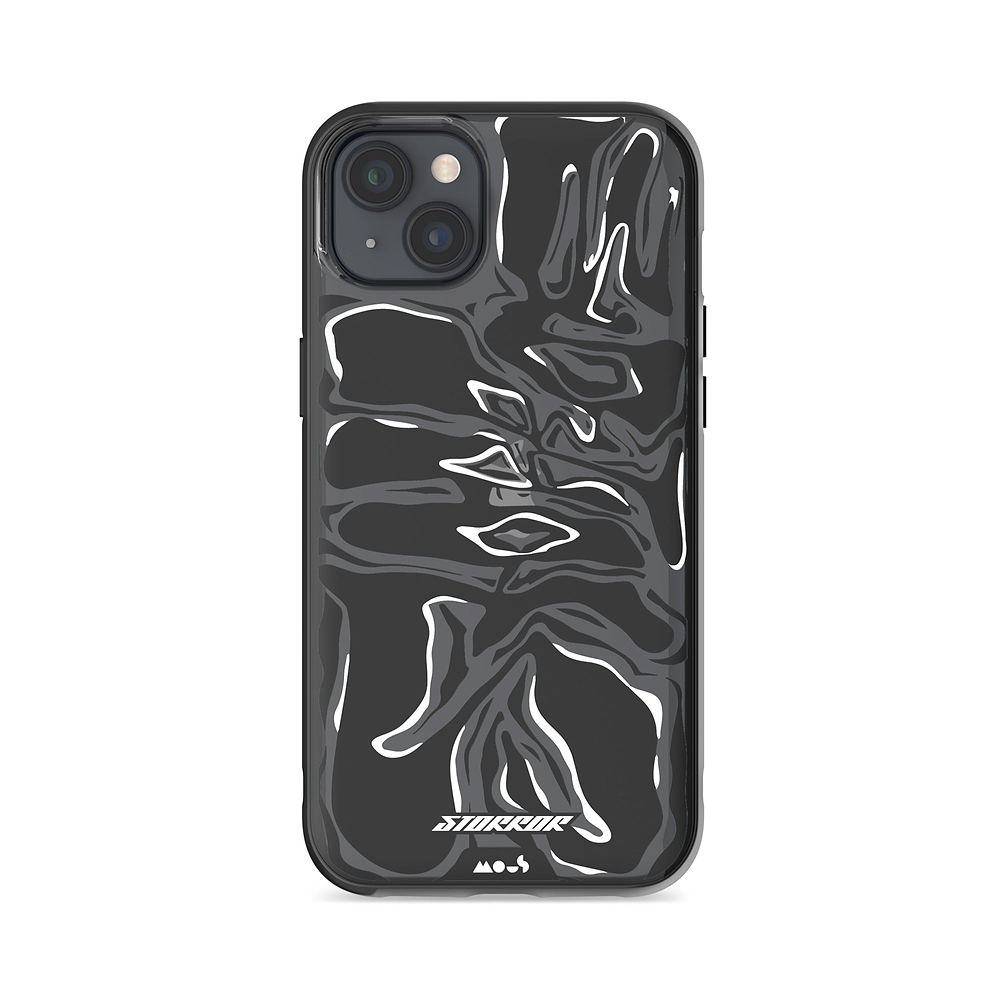 Clear Protective Phone Case Transparent Qi Wireless Charging Storror Liquid Warp Bubble Design Collabs | iPhone 14 Plus,iPhone 14,iPhone 15,iPhone 15 Plus