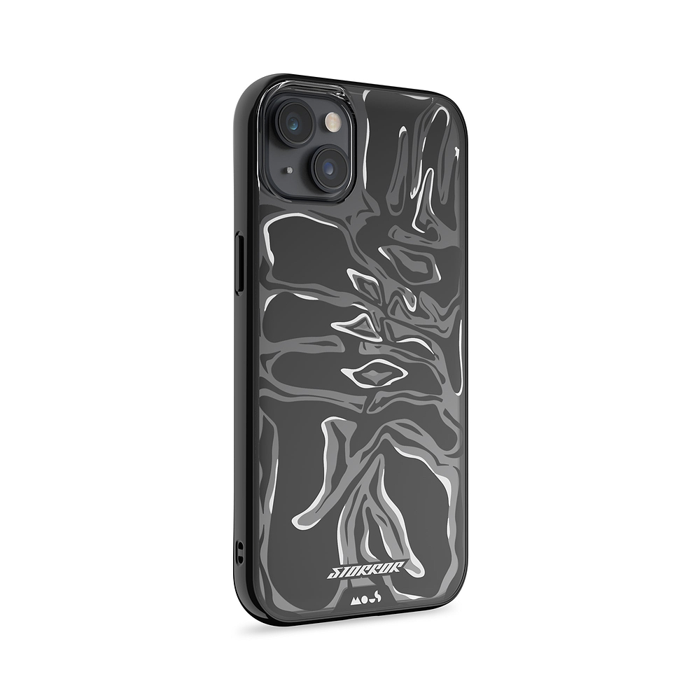 Clear Protective Phone Case Transparent Qi Wireless Charging Storror Liquid Warp Bubble Design Collabs | iPhone 14 Plus,iPhone 14,iPhone 15,iPhone 15 Plus