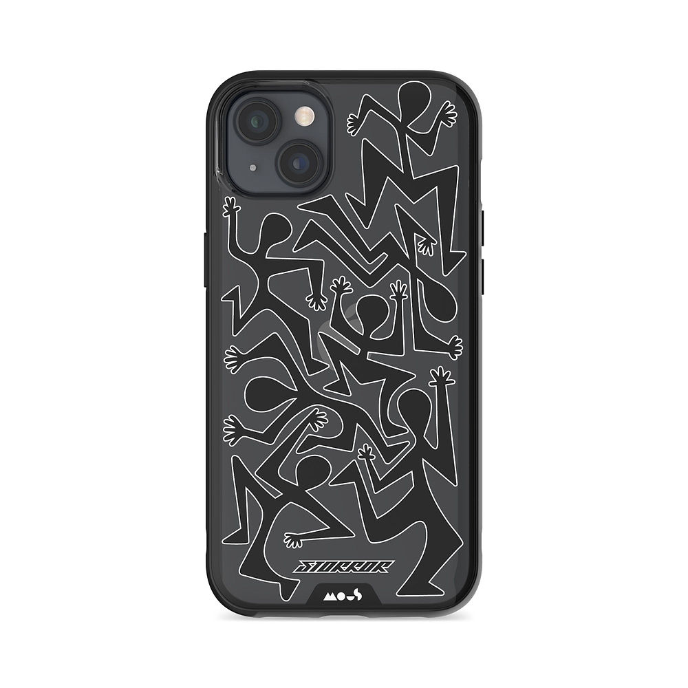 Clear Protective Phone Case Transparent Qi Wireless Charging Storror Squad People Characters Design Collabs | iPhone 14 Plus,iPhone 14,iPhone 15,iPhone 15 Plus