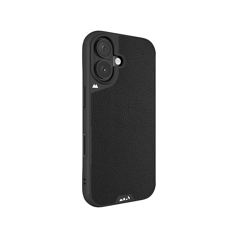 Black Leather Protective Phone Case with Camera Control Button - Limitless