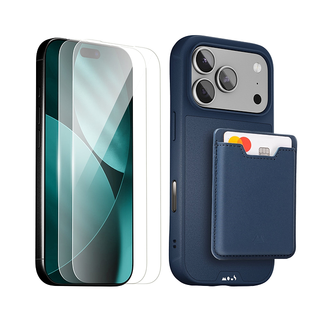 Marine Protective Case, Screen Protector and Card Wallet - iPhone Starter Kit