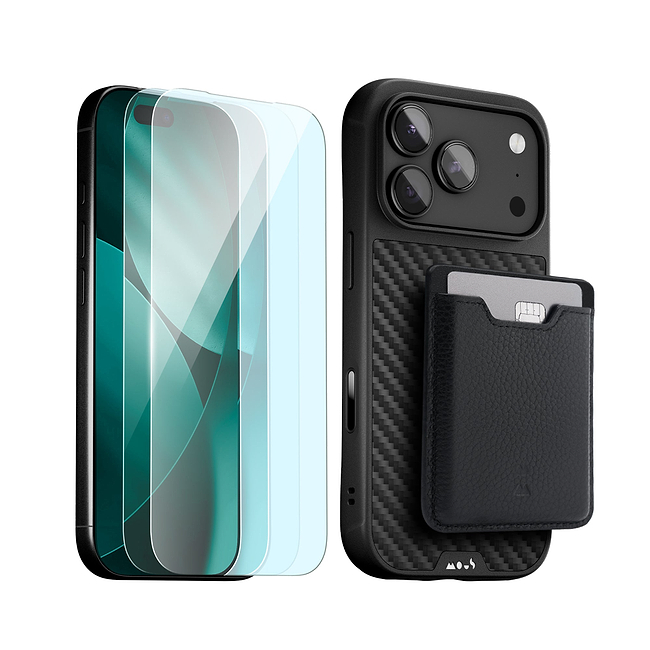 Aramid Fibre Protective Case, Screen Protector and Card Wallet - iPhone Starter Kit