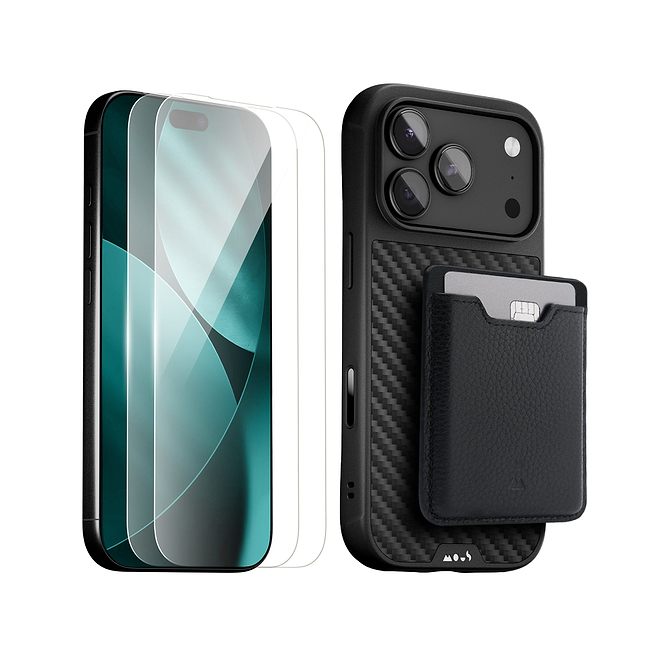 Aramid Fibre Protective Case, Screen Protector and Card Wallet - iPhone Starter Kit