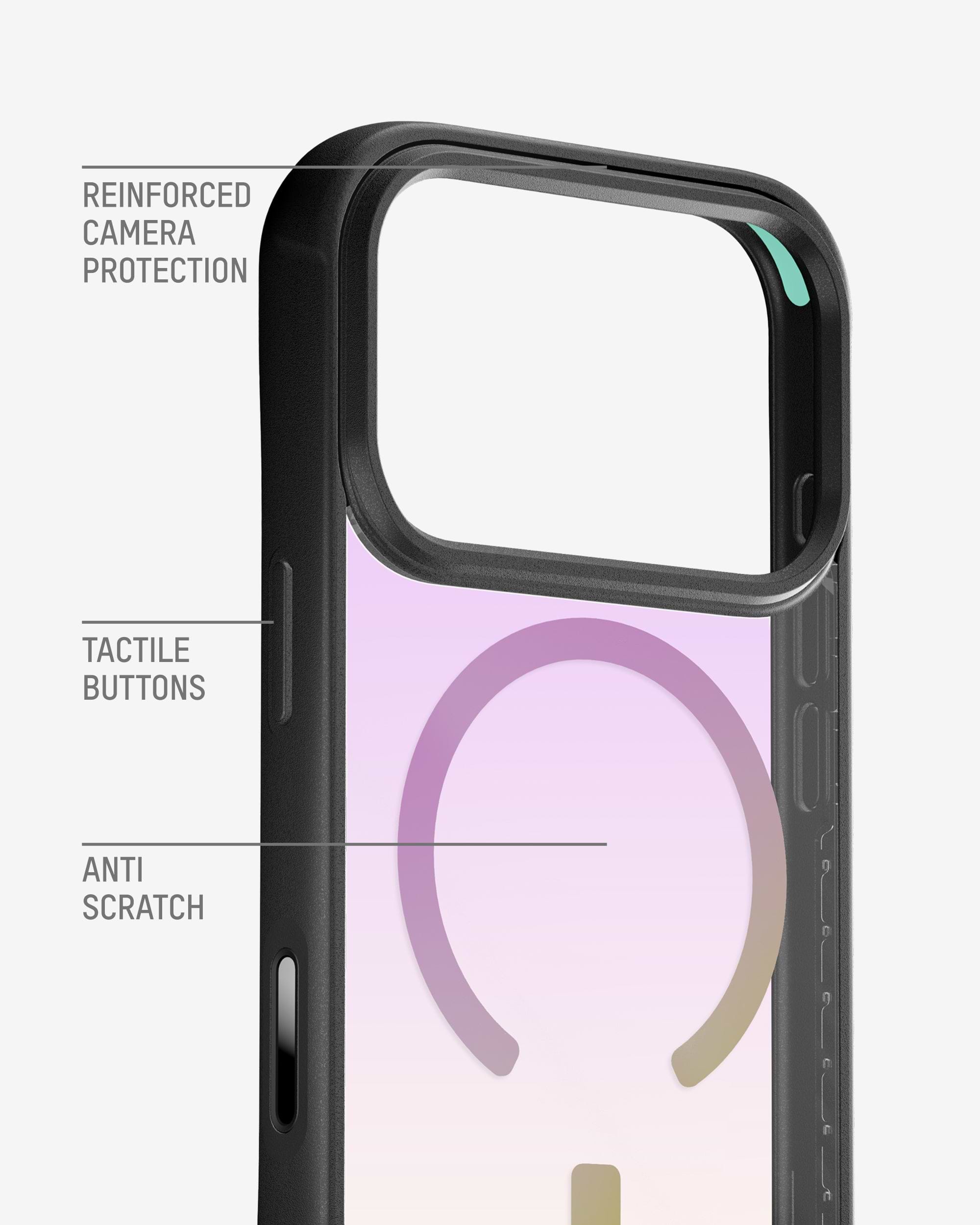 Protective Clear Iridescent Phone Case - Thumbnail 3